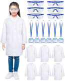 Unittype 6 Sets 18 Pcs White Kids Lab Coats Bulk Children Girl Doctor Scientist - Like New