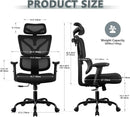 GENERIC ERGONOMIC DESK CHAIR HIGH BACK GAMING CHAIR RECLINING COMFY - BLACK - Like New