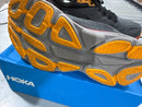 HOKA MEN-HOKA BONDI 8 RUNNING SIZE: MEN 11.5D - GRAY ORANGE LIGHT BLUE - Like New