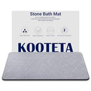 KOOTETA STONE BATH MAT DIATOMACEOUS EARTH, MAT 23.5X15” GRAY-DIAMOND SHAPE Like New