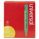UNIVERSAL DESK HIGHLIGHTER, CHISEL TIP, FLUORESCENT GREEN, 12/PK - GREEN - Brand New