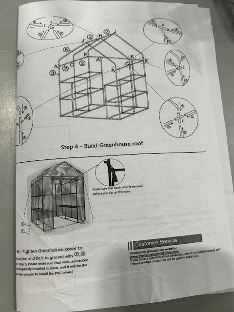 PURE GARDEN LARGE GREENHOUSE 95X35X13 CM - BLACK/GREEN - Like New