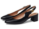 W27715 COLE HAAN WOMENS THE GO-TO SLINGBACK PUMP 45 MM BLACK LEATHER SIZE 7.5 - Like New