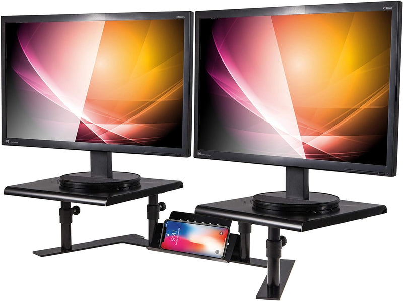 Allsop Metal Art ErgoTwin Dual Monitor Stand - BLACK - Like New