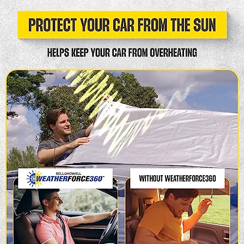 BELLHOWELL WEATHERFORCE 360 REVERSIBLE WINDSHIELD PROTECTOR, 6FT X 10FT - BLACK - Like New