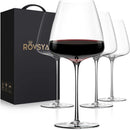 ROVSYA OJA RED WINE GLASSES SET OF 4 LARGE BURGUNDY GLASSES 23 OZ - CLEAR - Like New