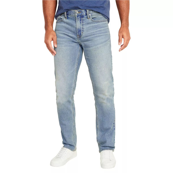 BLU ROCK MEN'S FLEX STRETCH SLIM STRAIGHT JEANS - SIZE: MEN 42X31 - LIGHT BLUE - Brand New