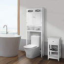 TEAMSON HOME DAWSON BATHROOM 2-DOOR ETAGERE SPACE SAVER CABINET - WHITE - Like New