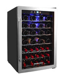 HAMILTON BEACH HBWF4303, 43-BOTTLE WINE COOLER FRIDGE MIRROR FINISH - STAINLESS - Like New