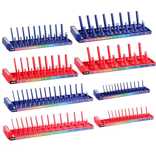 WORKPRO SOCKET ORGANIZER SET 8PC SOCKET HOLDER SOCKET TRAYS SOCKET STORAGE - Like New