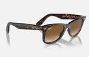 RAYBAN RB2140 ORIGINAL WAYFARER CLASSIC POLISHED TORTOISE/BROWN LENSE SUNGLASSES - Like New