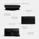 COACH TABBY CHAIN CLUTCH, V5 - BLACK - Like New