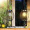 VERRON SOLAR LIGHTS HANGING LANTERNS METAL TREE LIGHTS WITH HOOK 2 PACK BLACK - Brand New