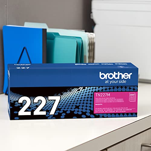 Brother Genuine TN227M, High Yield Toner Cartridge, Replacement Magenta Toner - Brand New