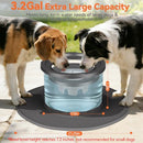 DECFLOW 12L NO SPILL STAINLESS STEEL DOG WATER BOWL FOR LARGE DOGS - GREY - Like New