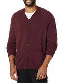 AMAZON ESSENTIALS LAMBS WOOL V-NECK CARDIGAN SWEATER WITH POCKETS SIZE: M - Like New
