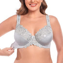 TELIMUSSTO SEXY LACE EMBROIDERED BRAS FULL PLUS SIZE - SIZE: WOMEN 42H - GRAY - Like New