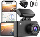 WOLFBOX D07 4K Dash Cam Built-in WiFi GPS Dashboard Camera - BLACK - Like New