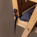 CANNANORE WEAVES Black Chair Pad Seat Cushion with Strings, Set of 2 - Brand New