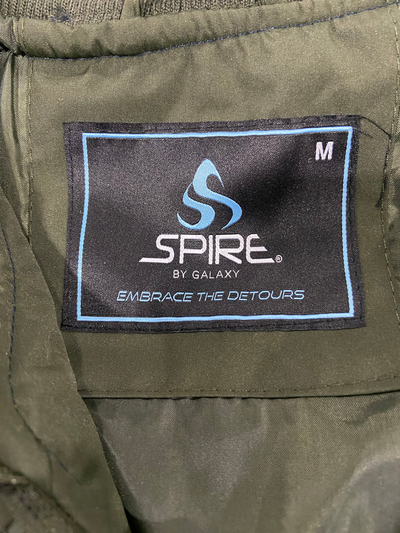 GALAXY BY HARVIC MEN'S HEAVYWEIGHT QUILTED BOMBER JACKET - SIZE: MEDIUM - OLIVE - Brand New