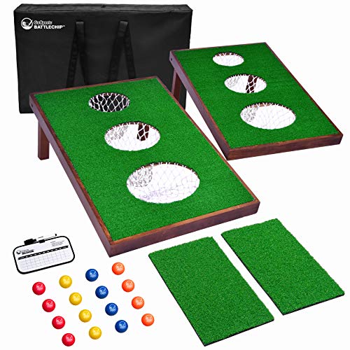 GOSPORTS BATTLECHIP VERSUS GOLF GAME INCLUDES TWO 3 FT X 2 FT TARGETS - GREEN - Like New