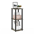 FURINNO SIMPLISTIC SIDE TABLE SET OF 2 2-TIER END TABLE NIGHTSTAND 12127GYW/BK - Like New