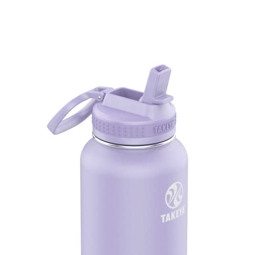 Takeya Actives Insulated Stainless Steel Water Bottle, 32 Ounce, Lavender Field - Brand New