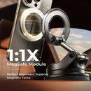 LISEN RETRACTABLE CAR PHONE MOUNT 360° MAGNETIC HOLDER VACUUM SUCTION - BLACK - Like New