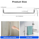 LUXE HOME GLASS SHOWER DOOR TOWEL 24" STAINLESS STEEL SLIDING POLISHED CHROME - Like New