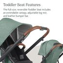 UPPABABY VISTA V2 STROLLER/CONVERTIBLE SINGLE-TO-DOUBLE SYSTEM/BASSINET - GWEN - Like New