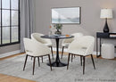 LumiSource Renee Chair, Upholstered, Contemporary, Cream Noise, Copper Metal - Brand New