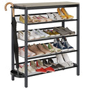SIMPLEWISE SHOE RACK, 5-TIER METAL, WITH UMBRELLA HOLDER - MARBLE - Like New