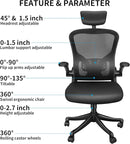 ERGONOMIC OFFICE CHAIR HIGH BACK TILT ERGONOMIC HOME OFFICE DESK CHAIR - BLACK - Like New