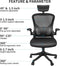 ERGONOMIC OFFICE CHAIR HIGH BACK TILT ERGONOMIC HOME OFFICE DESK CHAIR - BLACK - Like New