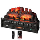 TURBRO ETERNAL FLAME 30 IN WIFI INFRARED ELECTRIC FIREPLACE LOG HEATER - BLACK - Like New