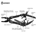 GERBER GEAR MULTI-PLIER 600 BLUNT NOSE MULTITOOL WITH 14 TOOLS - BLACK - Like New