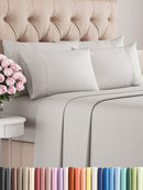 CGK Linens Queen 6 Piece Sheet Set Cooling Sheets for Hot Sleepers - French Grey - Brand New
