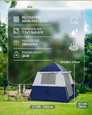 CORANI 14.1'X6.5'X9' INFLATABLE TENT FOR PORTABLE 4 PERSON CAMPING - NAVY/GREEN - Like New