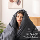 Ventidora 3 Piece Duvet Cover Set King Size 1 Cover + 2 Pillowcases - Gray - Like New