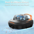 CoasTeering Cordless Robotic Pool Vacuum Cleaner, 2025 Upgrade - Black/Orange - Like New