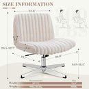 BRICK ATTIC CRISS CROSS CHAIR ARMLESS OFFICE CHAIR FOR HOME & BEDROOM - BEIGE - Like New