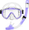 Zipoute Snorkel Dry Top Snorkeling Gear for Adults Panoramic Anti-Leak - PURPLE Like New
