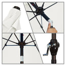 ASTELLA 9FT ALUMINUM WHITE PUSH-BUTTON TILT MARKET PATIO UMBRELLA - NATURAL - Like New