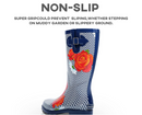 LANDCHIEF RAIN BOOTS MID CALF SOLID WATERPROOF RUBBER BOOTS SIZE: 9 - BLUE WAVE - Like New