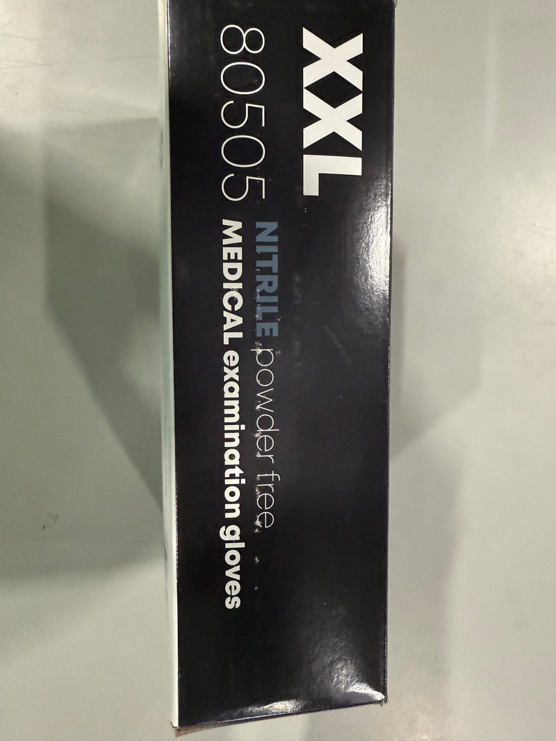 GENERIC BLACK NITRILE DISPOSABLE GLOVES 5MIL (XX-LARGE (PACK OF 90)) - BLACK - Brand New