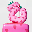 CAT AND JACK KIDS' NECK PILLOW AND EYE MASK SET STRAWBERRY - PINK - Brand New