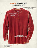 LEGENDARY WHITETAILS MEN'S MAVERICK SLUB HENLEY SHIRT MEN M BARNWOOD - Brand New