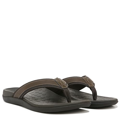 VIONIC MEN'S TIDE TOE-POST SANDAL FLIP FLOP SIZE MEN 8 BROWN - Brand New