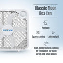 Hurricane Classic Floor Fan 3 Quiet Speeds Portable Electric Air 20" - White - Brand New