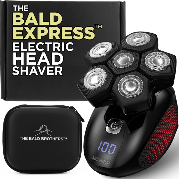 THE BALD EXPRESS ELECTRIC HEAD SHAVERS FOR BALD MEN - BALD BROTHERS - BLACK - Like New
